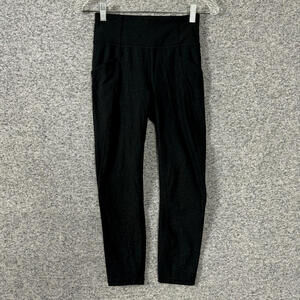 Lululemon Women's Size 4 Black Printed Time To Sweat Crop 23" Legging